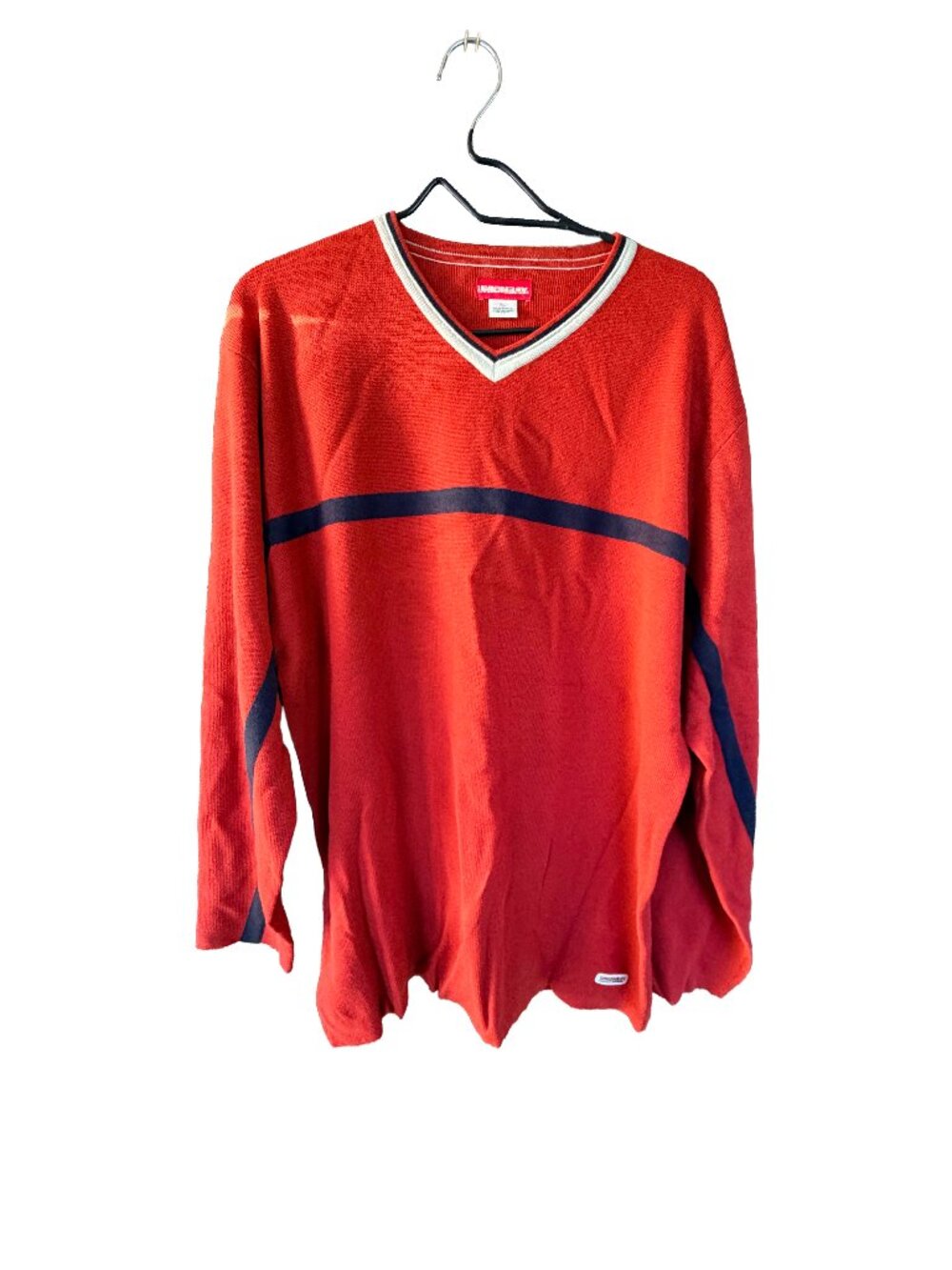 UnionBay Colorblock V-Neck Sweater XL Y2K Skater Streetwear Oversized